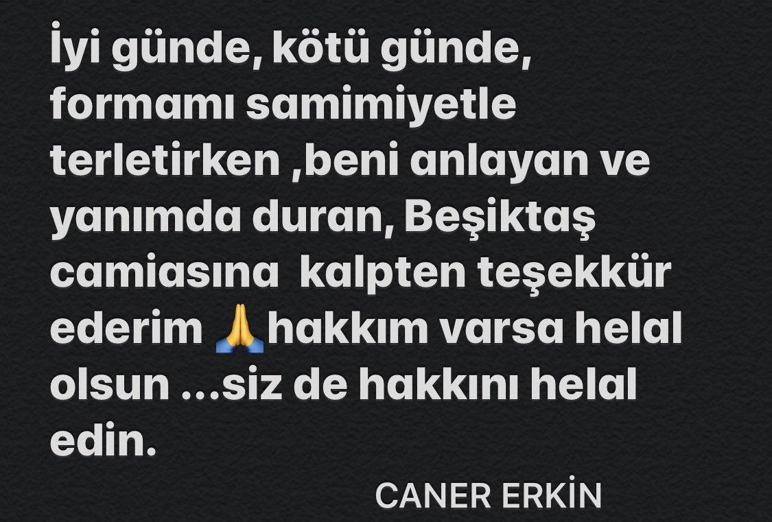 Caner Erkin: Hakkınızı helal edin