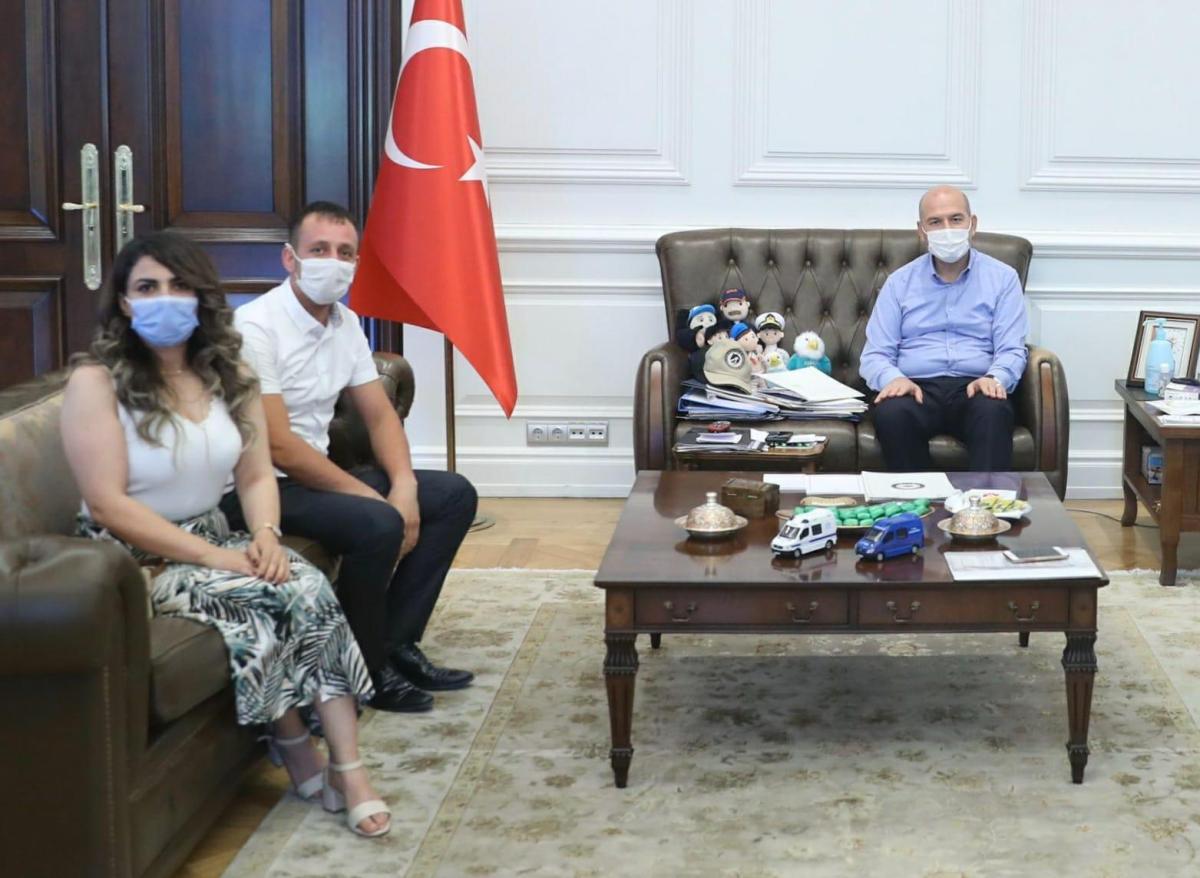 İçişleri Bakanı Soylu, şehit aileleriyle görüştü