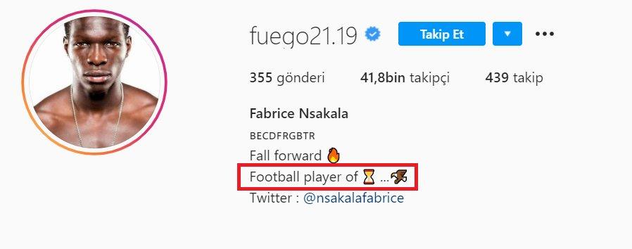 N'Sakala, hesabına kartal simgesi koydu