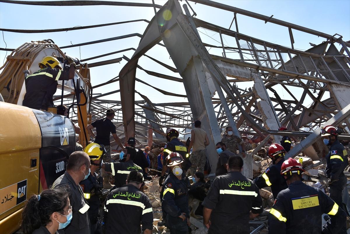 Türk ekipleri, Beyrut Limanı arama faaliyetini sürdürüyor