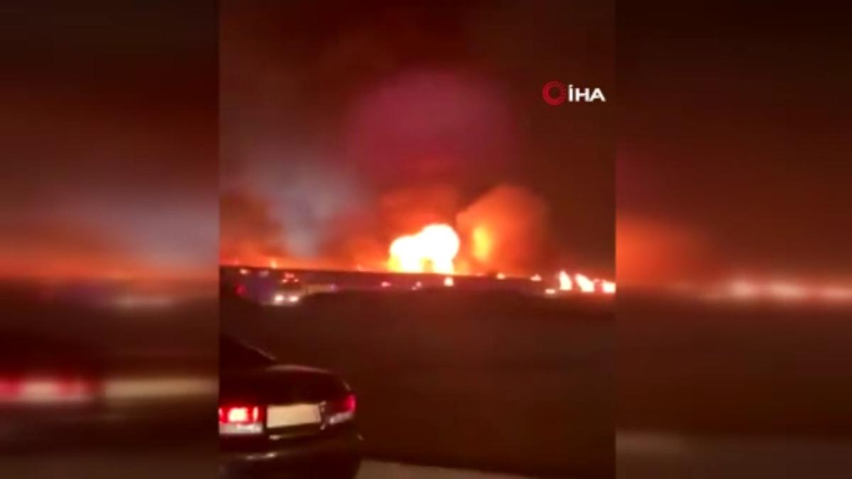 Suudi Arabistan'da bir tren istasyonunda yangın çıktı