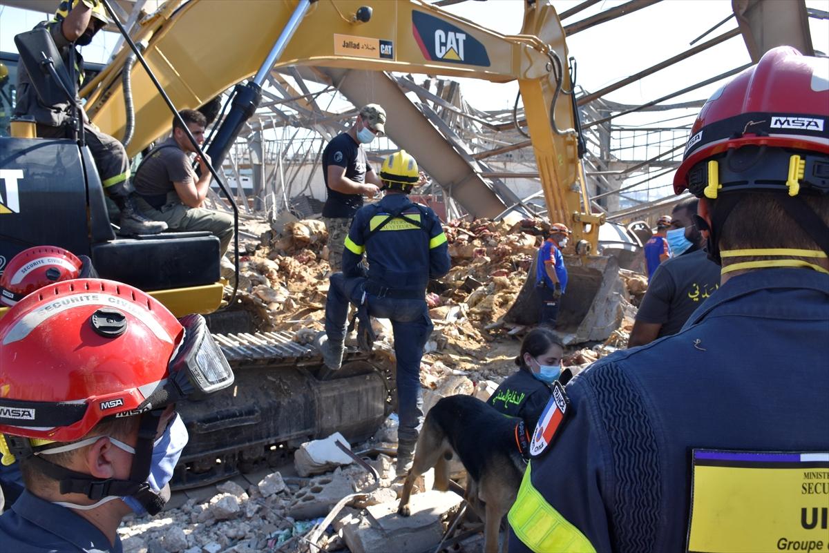 Türk ekipleri, Beyrut Limanı arama faaliyetini sürdürüyor