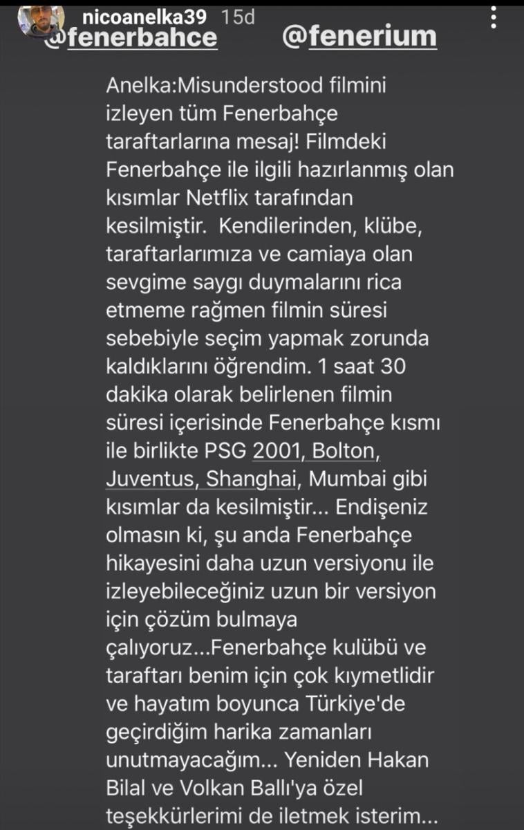 Anelka: Netflix, belgeseldeki F.Bahçe kısmını çıkardı