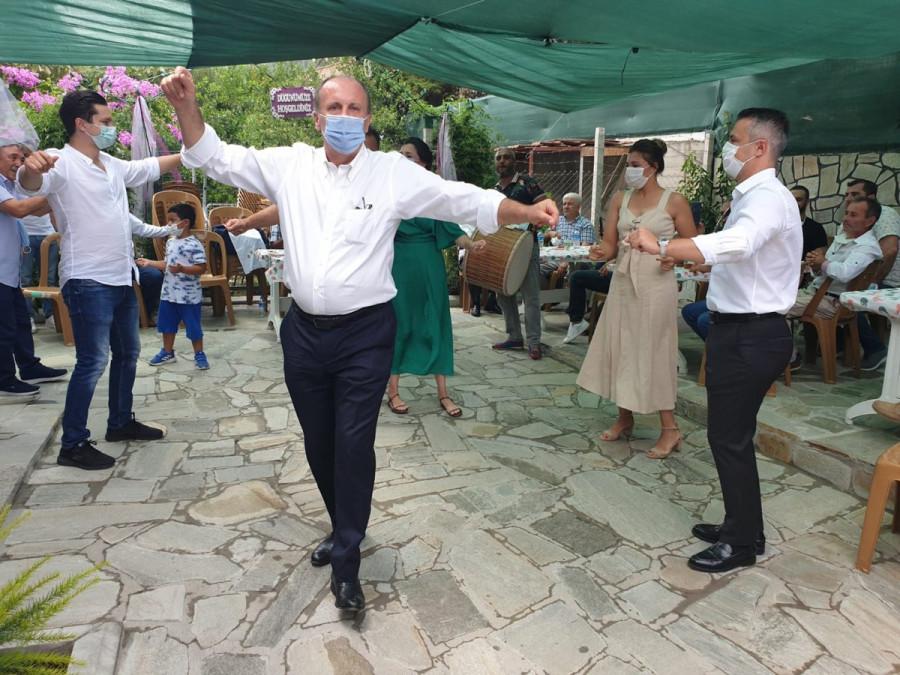 Muharrem İnce, yeğeninin düğününde zeybek oynadı