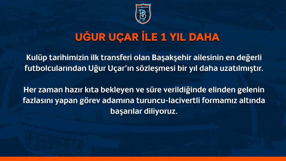 Başakşehir, Uğur Uçar ile sözleşme uzattı