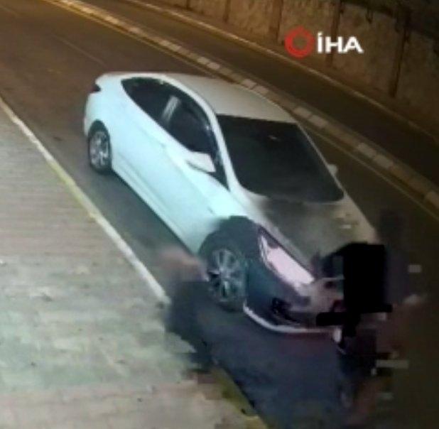 İstanbul'da otomobilini kurtarmak için canını hiçe saydı