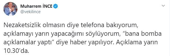Muharrem İnce Nagehan Alçı'ya yüklendi