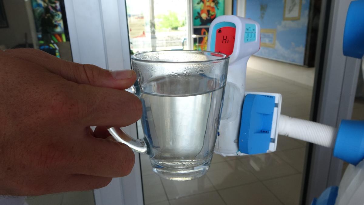 Ordu'da virüs salgınına karşı ateş ölçen robot üretildi