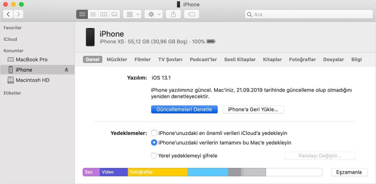 iphone yazılım gğncellemesi yükleme