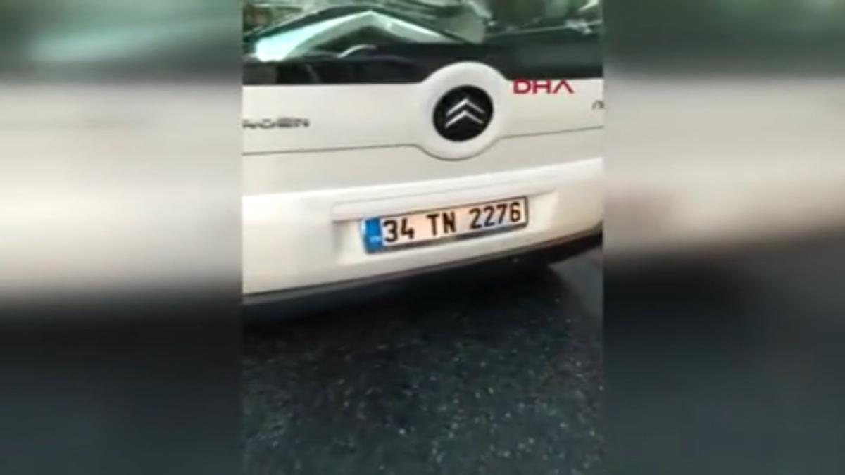 Alibeyköy'de bir kişi trafikte kadına saldırdı