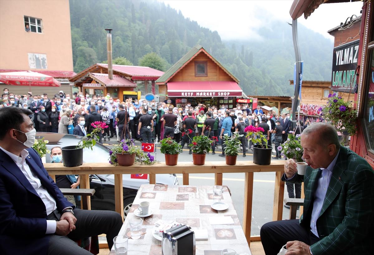 Cumhurbaşkanı Erdoğan, Ayder Yaylası'na çıktı