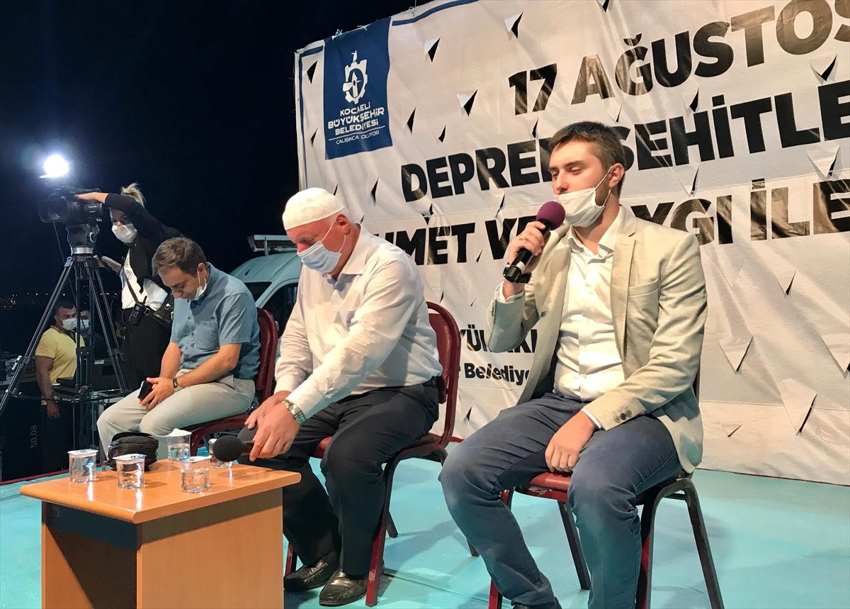 17 Ağustos Marmara depreminde ölenler anıldı