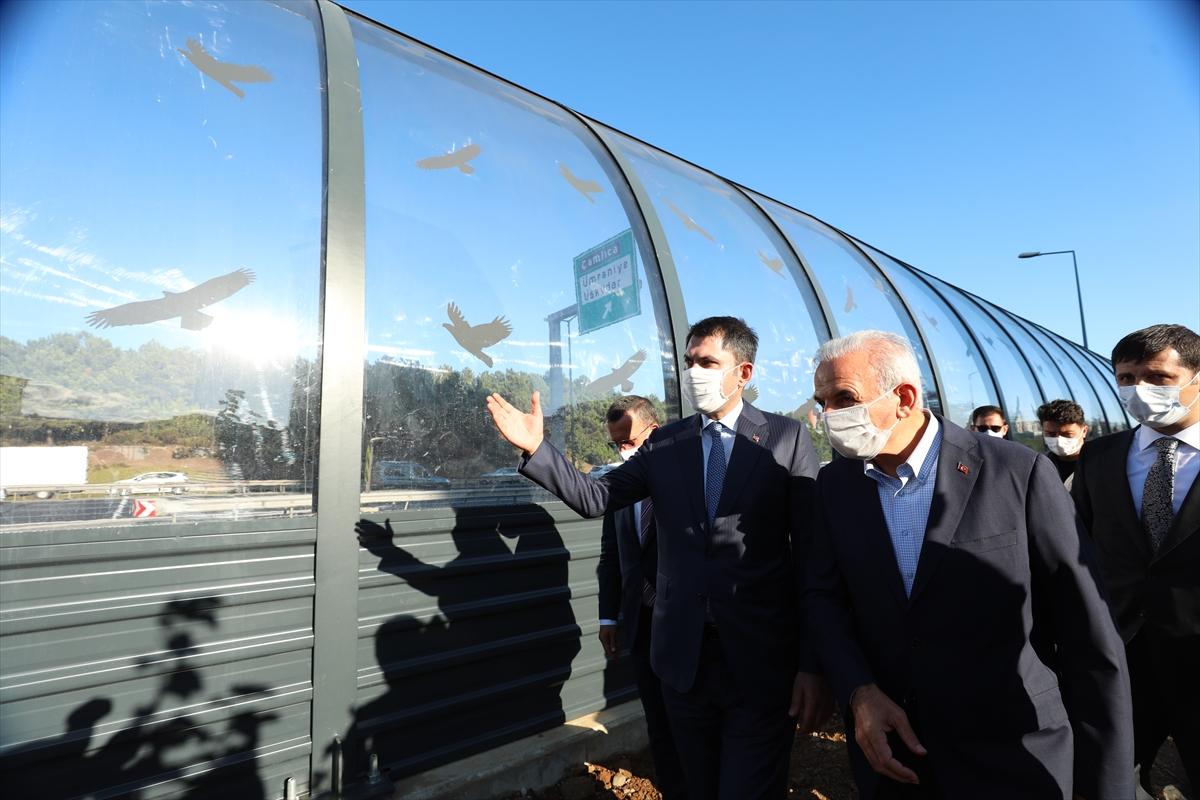 Bakan Kurum, gürültü kirliliğini engelleyen bariyerleri inceledi