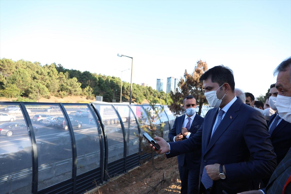 Bakan Kurum, gürültü kirliliğini engelleyen bariyerleri inceledi