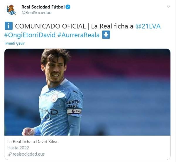 Real Sociedad, David Silva'yı transfer etti