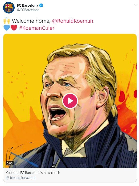 Barcelona'nın yeni teknik direktörü Ronald Koeman oldu