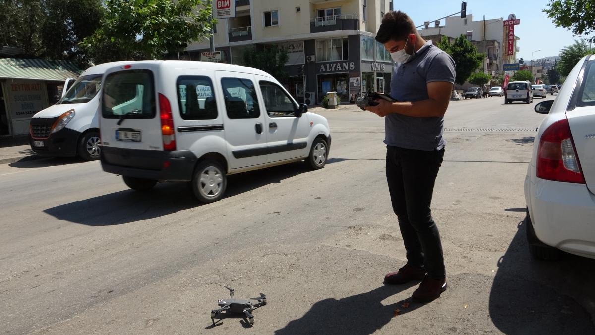 Adana'da kurallara uymayan sürücüler drone ile tespit edildi