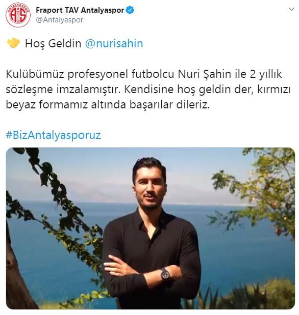 Nuri Şahin, Antalyaspor'da