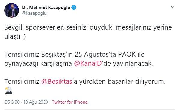 PAOK-Beşiktaş maçı şifresiz yayınlanacak