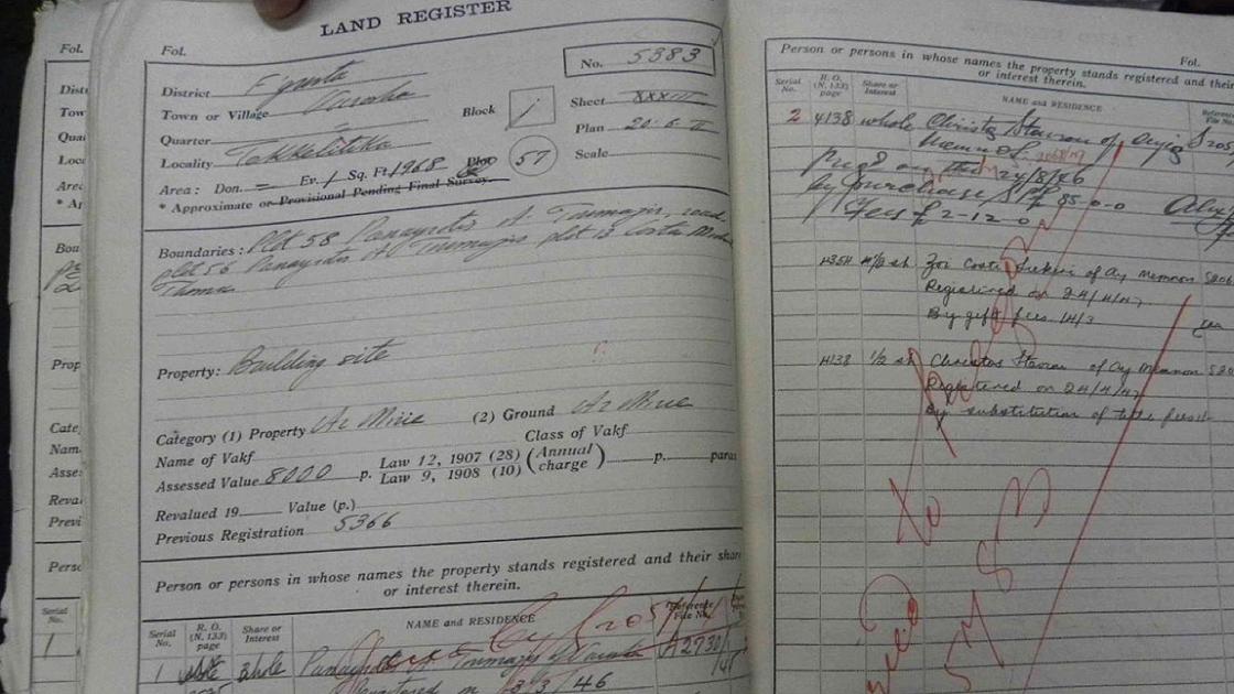 Kıbrıs'taki arazilerin yüzde 30'u Osmanlı mirası