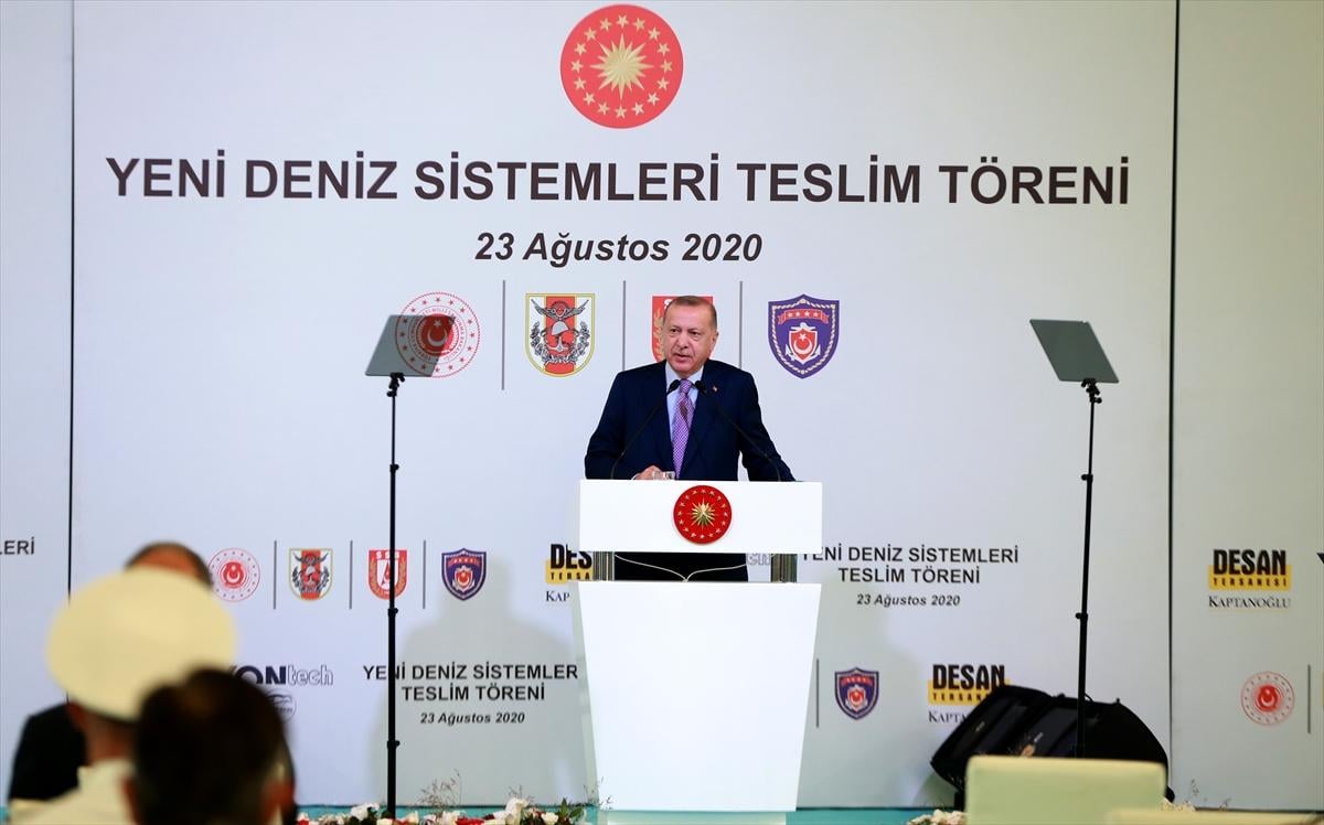 Cumhurbaşkanı Erdoğan, Yeni Deniz Sistemleri Teslim Töreni’nde