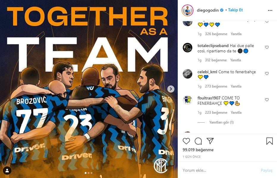 Fenerbahçe taraftarından Godin ve Mandzukic'e mesaj yağmuru