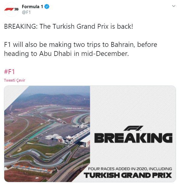 Formula 1, İstanbul'a geri döndü