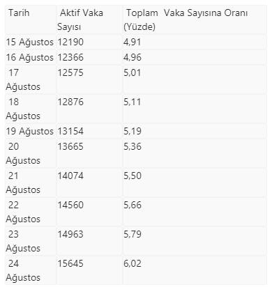 Türkiye'de koronavirüs kaynaklı aktif vaka ve ağır hasta sayısı artıyor