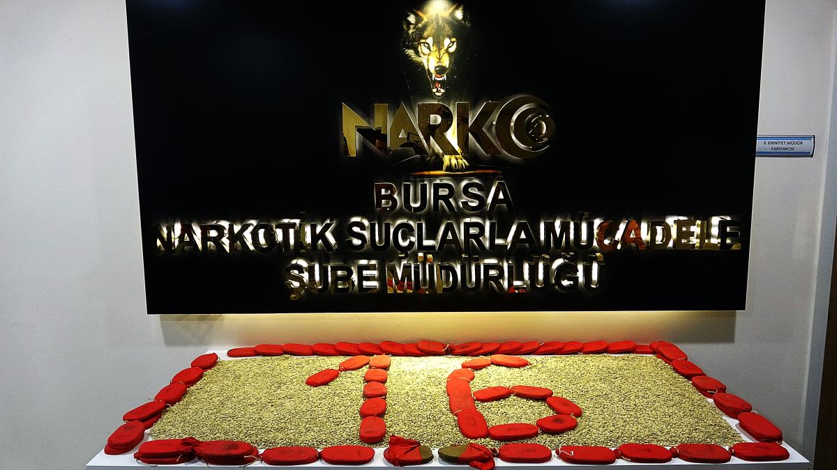 Bursa'da yüklü miktarda uyuşturucu madde ele geçilirdi