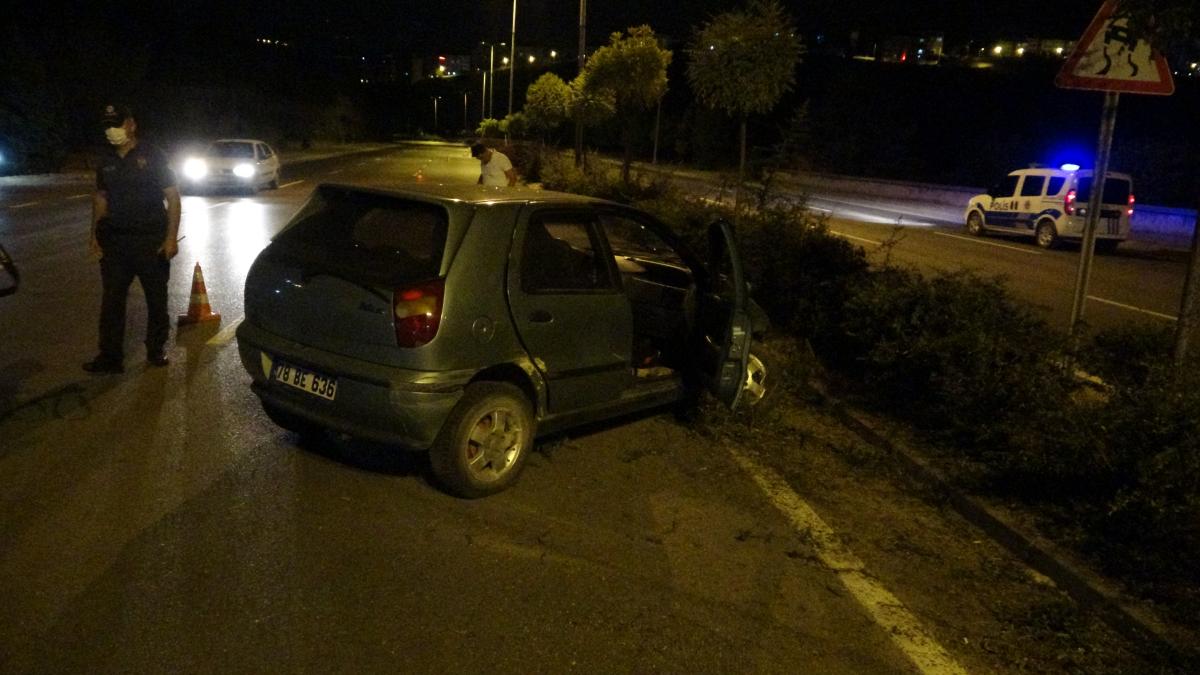 Karabük’te kız arkadaşıyla tartışıp, direksiyonu kırdı