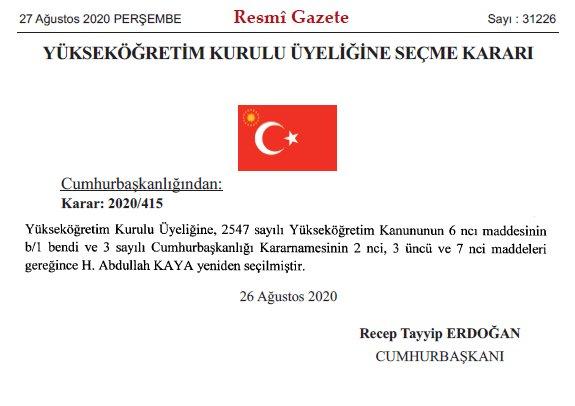 YÖK üyesi Abdullah Kaya kimdir?