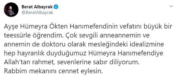 Dr. Ayşe Hümeyra Ökten hayatını kaybetti