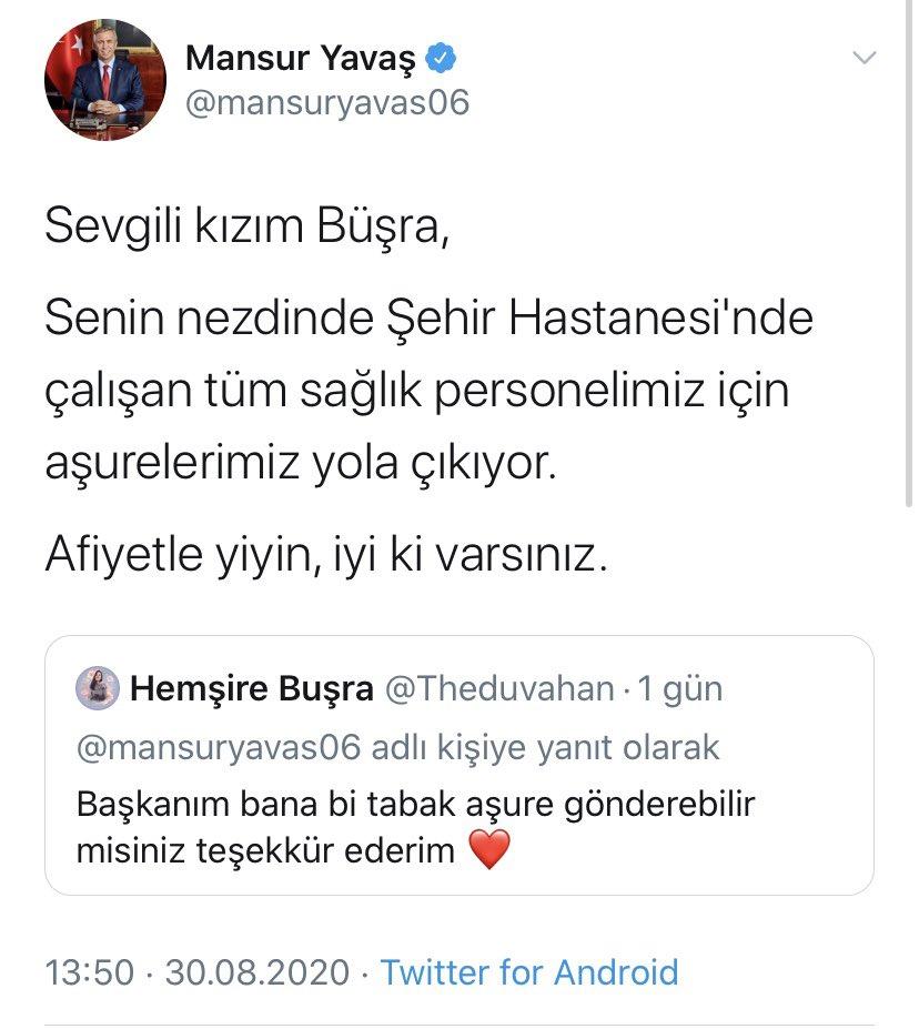 Mansur Yavaş’tan aşure istediği için tehdit edilen hemşireye destek