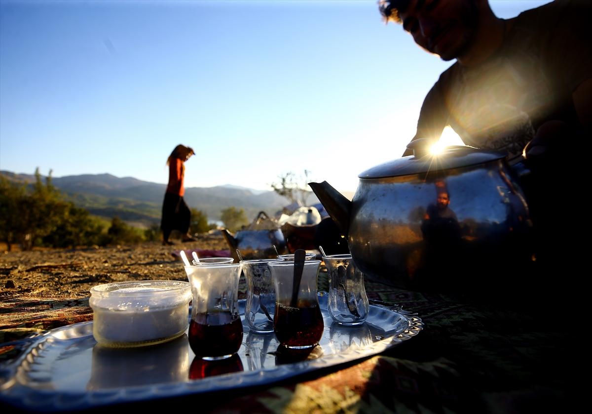 Konya'da mangal kömürü üreticilerinin zorlu mesaisi