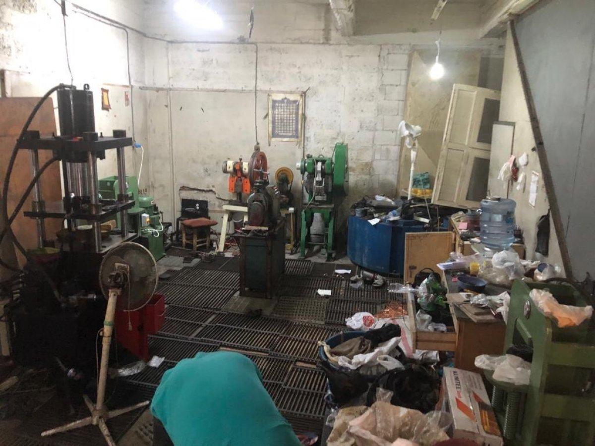 Gaziantep’te sahte altın üreten atölyeye baskın