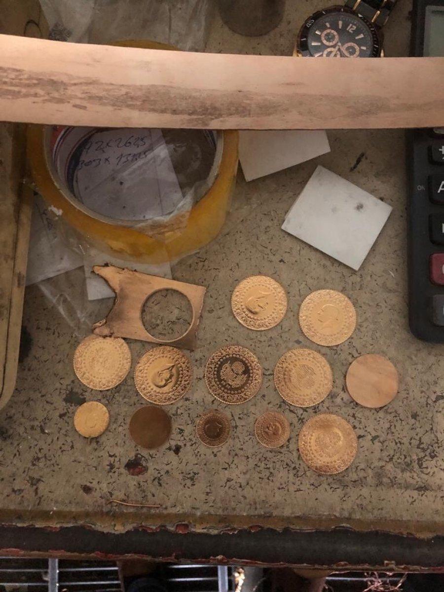 Gaziantep’te sahte altın üreten atölyeye baskın