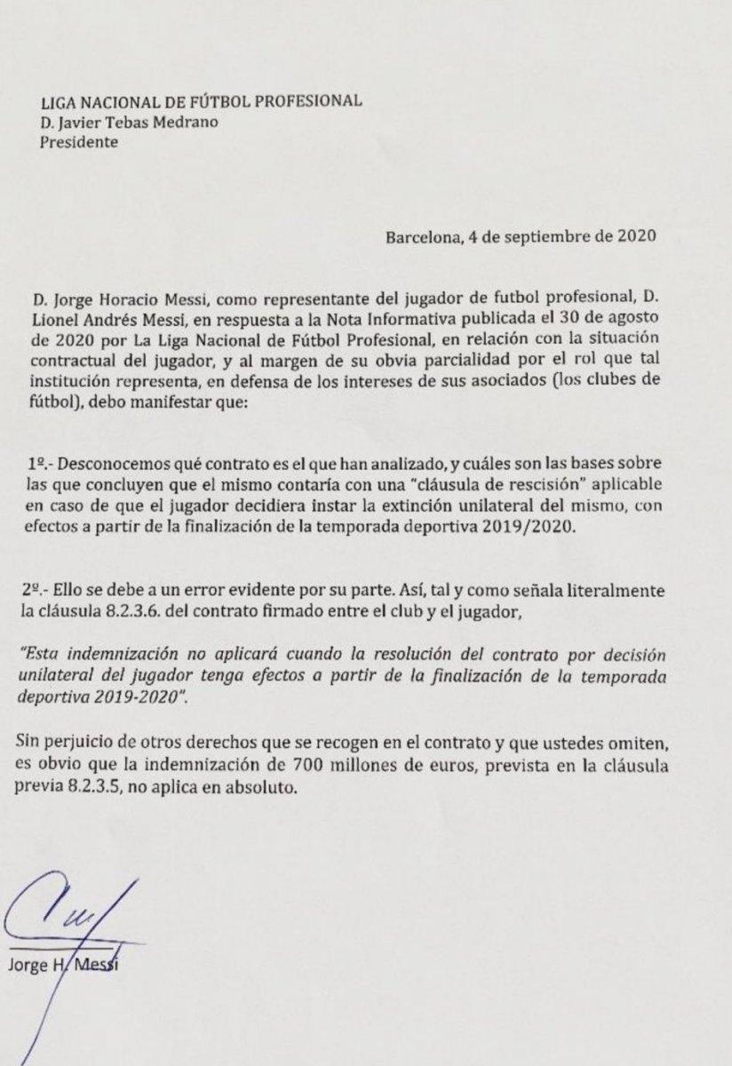 Jorge Messi: 700 milyon euroluk madde artık geçerli değil