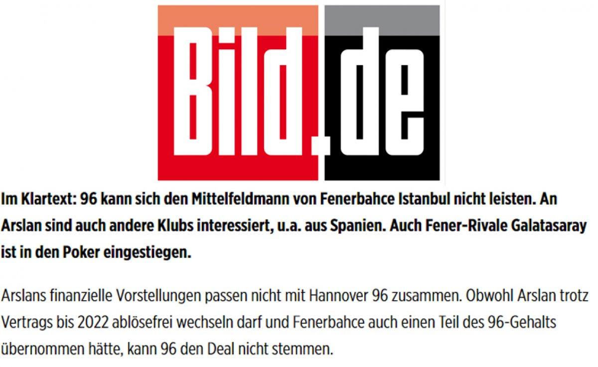 Bild: Galatasaray, Tolgay Arslan'ı istiyor