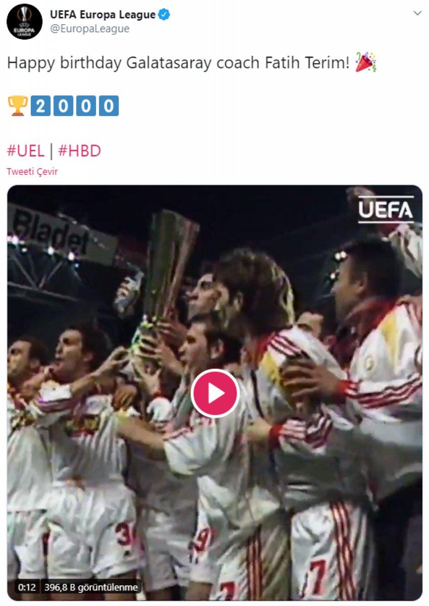 FIFA ve UEFA, Fatih Terim'in doğum gününü kutladı