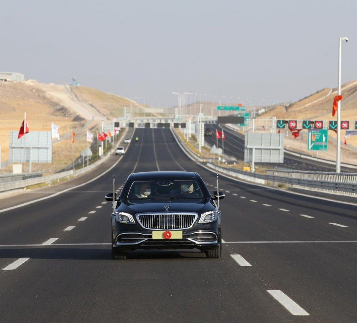 Cumhurbaşkanı Erdoğan'dan Ankara-Niğde Otoyolu'nda test sürüşü