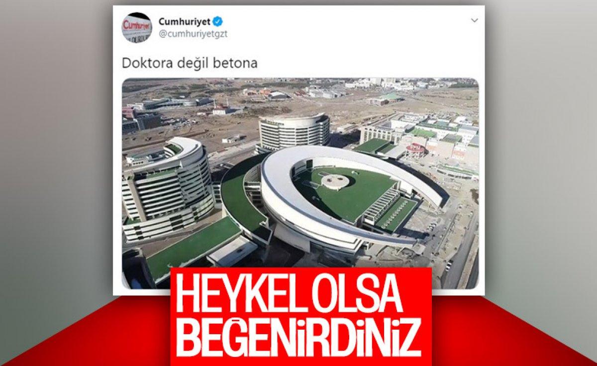 Cumhuriyet gazetesinin şehir hastaneleri rahatsızlığı