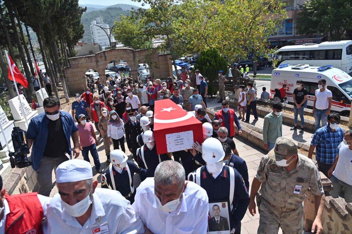 Giresun'da şehit olan Uzman Çavuş Sami Yılmaz son yolculuğuna uğurlandı