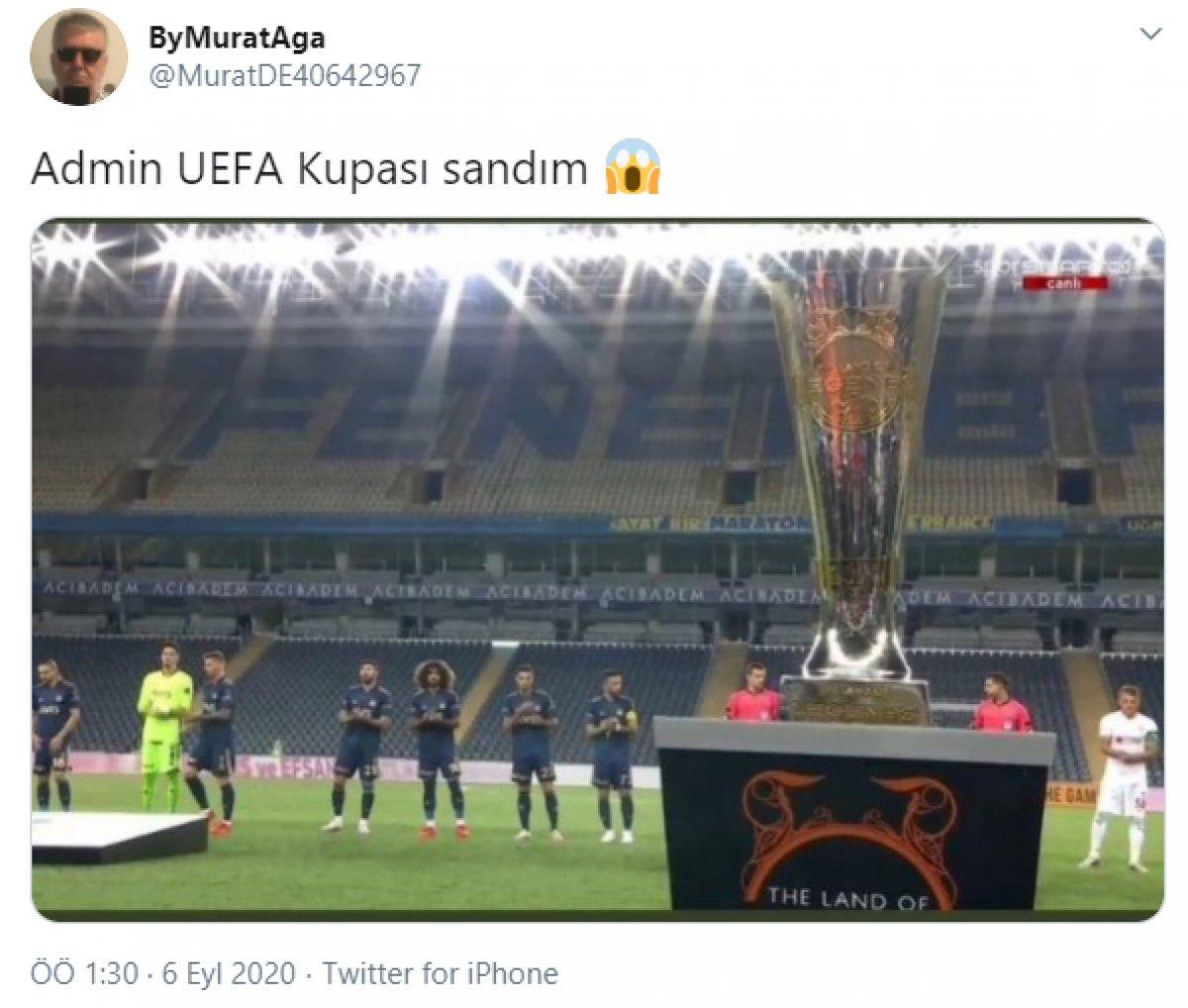 Galatasaraylılar Fenerbahçe'nin kupasını UEFA Kupası'na benzetti