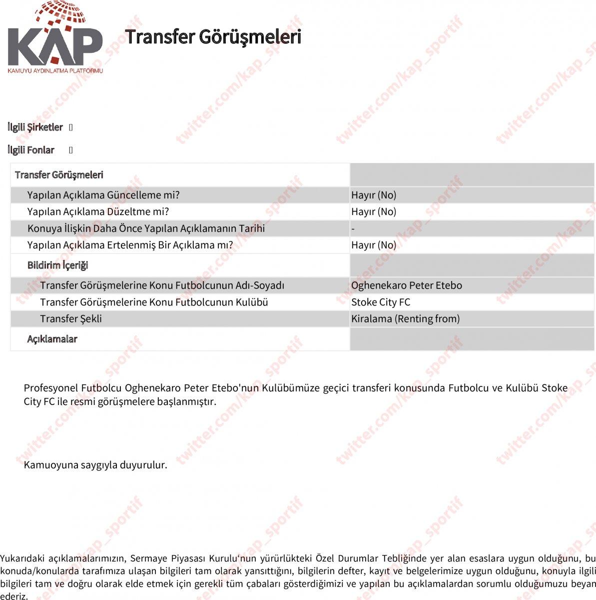 Galatasaray, Oghenekaro Etebo ile anlaştı