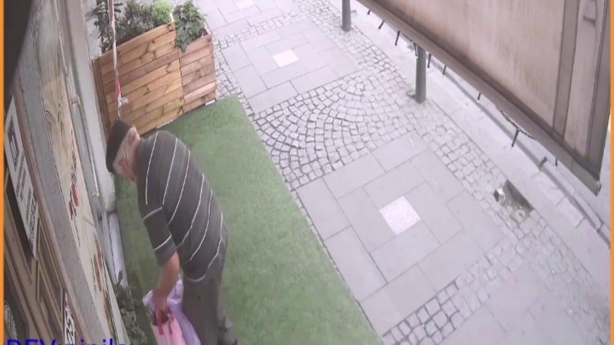 Ümraniye'de çiçek saksılarını çalan yaşlı adam