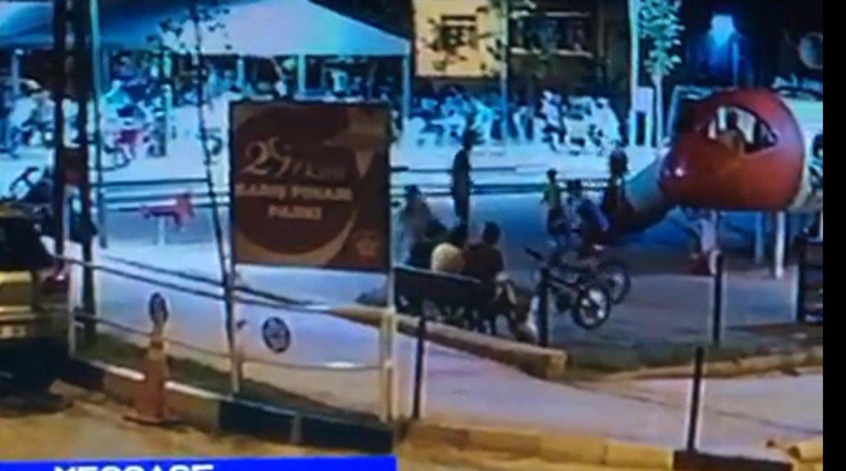 Tekirdağ'da parktaki çocuğun darbedilme anları