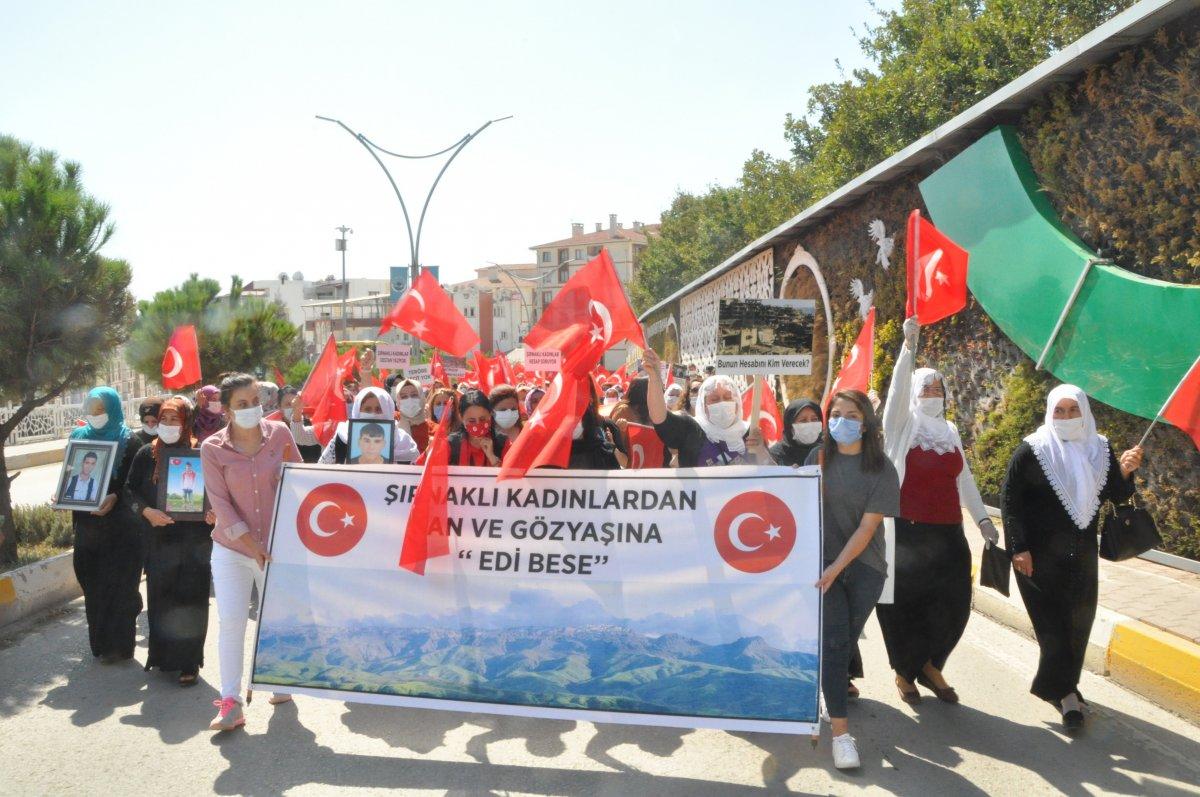 Şırnaklı kadınlar, HDP binasına yürüyerek kan ve gözyaşına ‘Edi bese’ dedi