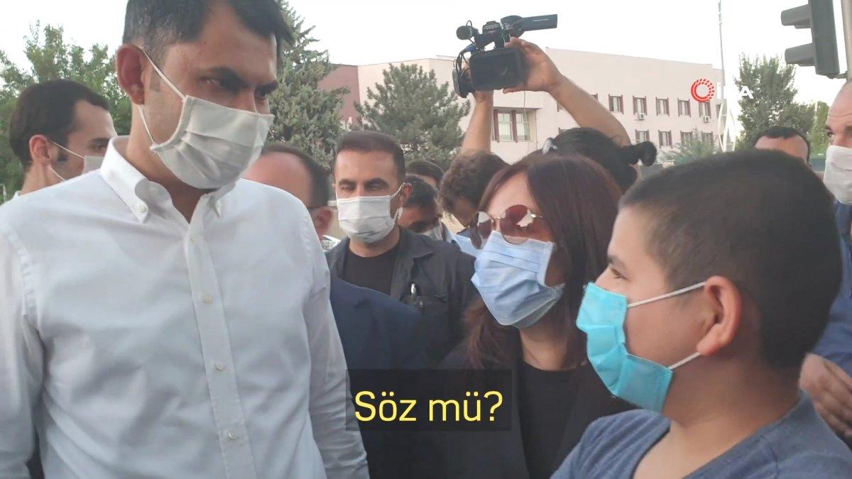 Murat Kurum ile Emre'nin gülümseten 'söz' diyaloğu