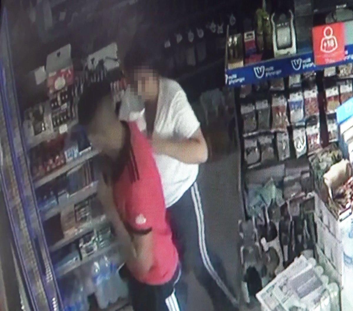 Keşan'da büfeye giren hırsız çaldığı parayı sütyenine sakladı