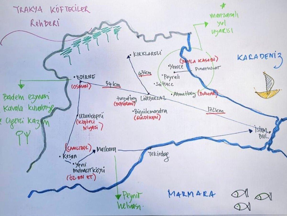 Trakya’da en iyi köfte nerede yenir haritası